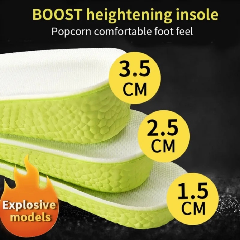 Insole Memory Foam - Plantilla de aumento Invisible para hombre
